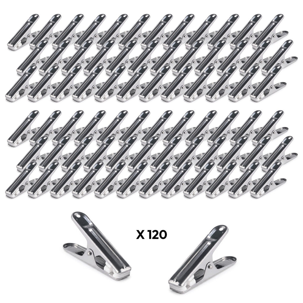120 pinces à linge en inox, pinces incassables, inusables, ne rouillent pas