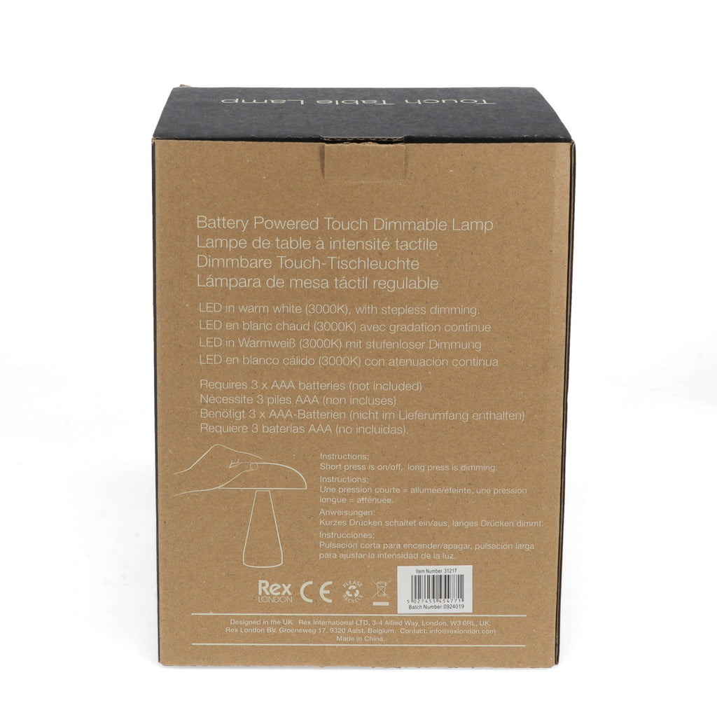 Lampe tactile champignon | Lampe de chevet sans fil à intensité variable