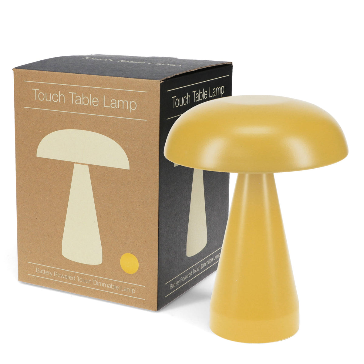 Lampe tactile champignon | Lampe de chevet sans fil à intensité variable