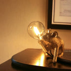 Veilleuse Souris Dorée | Lampe de Table en Résine