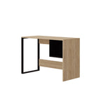 Table de travail modèle 4 avec 1 étagère carrée – Chêne – Bois noir