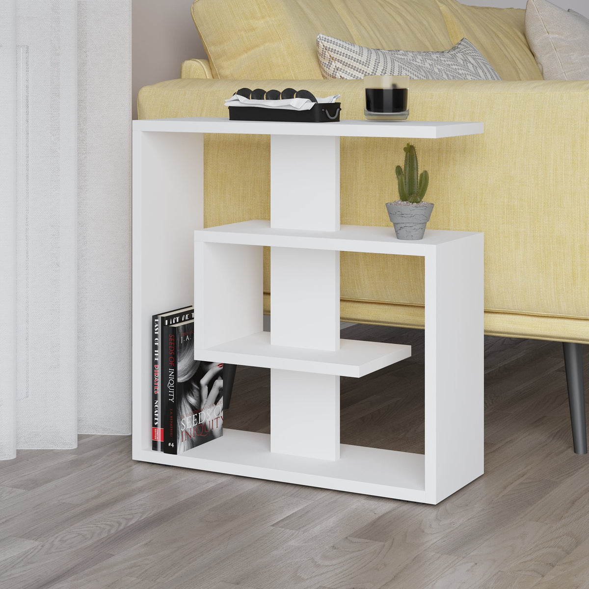 Table d'appoint Saly moderne multifonctionnelle et créative H 57cm 3 niveaux