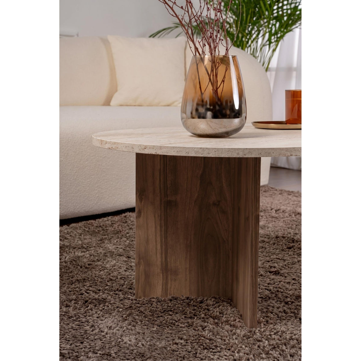 Table basse ovale Sable 119 x 60 cm