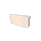Console Victor 4 Portes Grès Chêne Sonoma Blanc 170 x 42.1 x 80.3 cm
