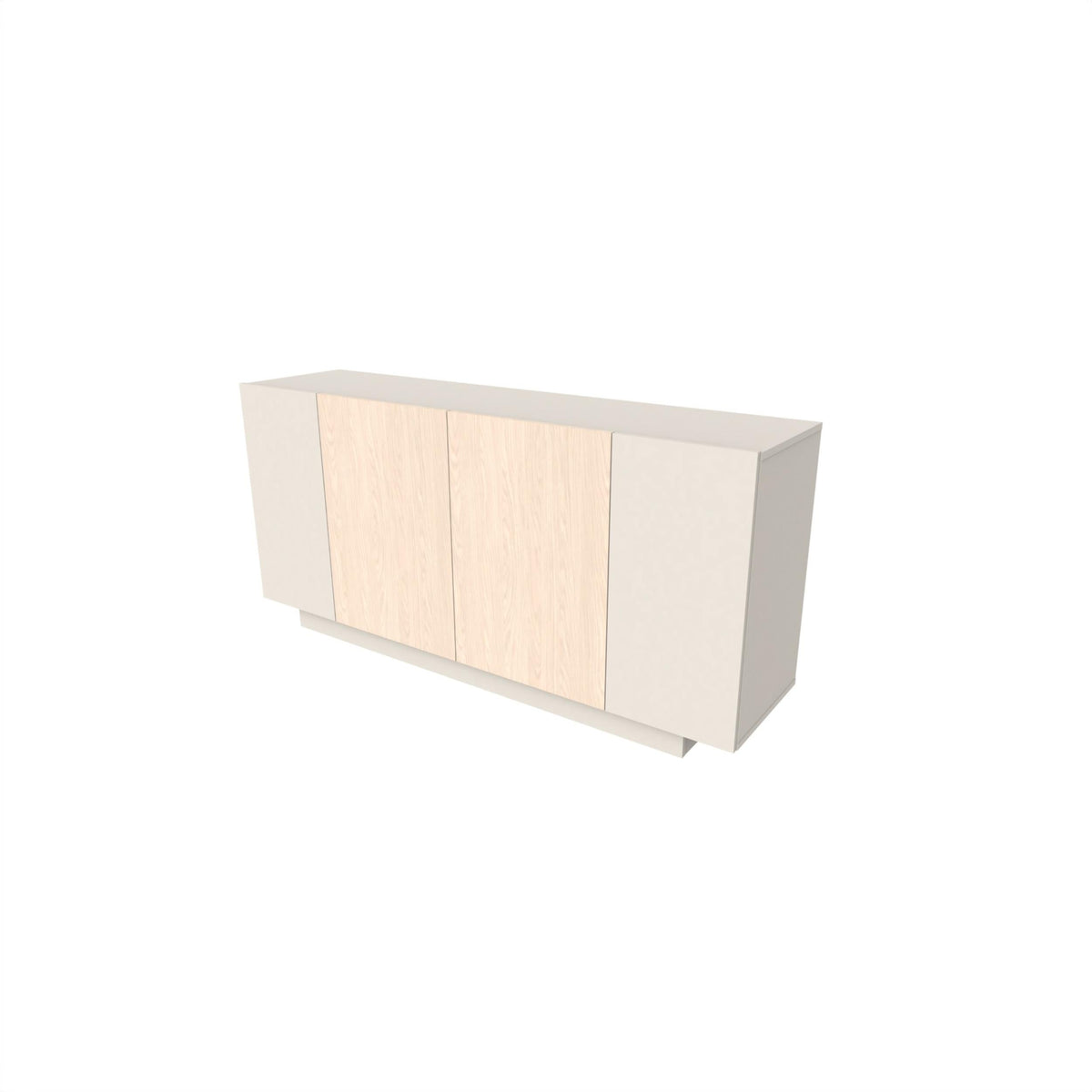 Console Victor 4 Portes Grès Chêne Sonoma Blanc 170 x 42.1 x 80.3 cm