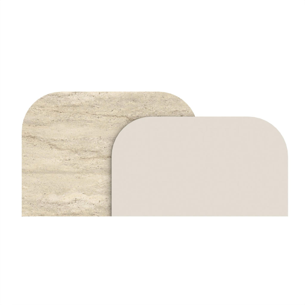 Tête de lit murale Rove pour lit King Size Travertin, grès 160x75 cm