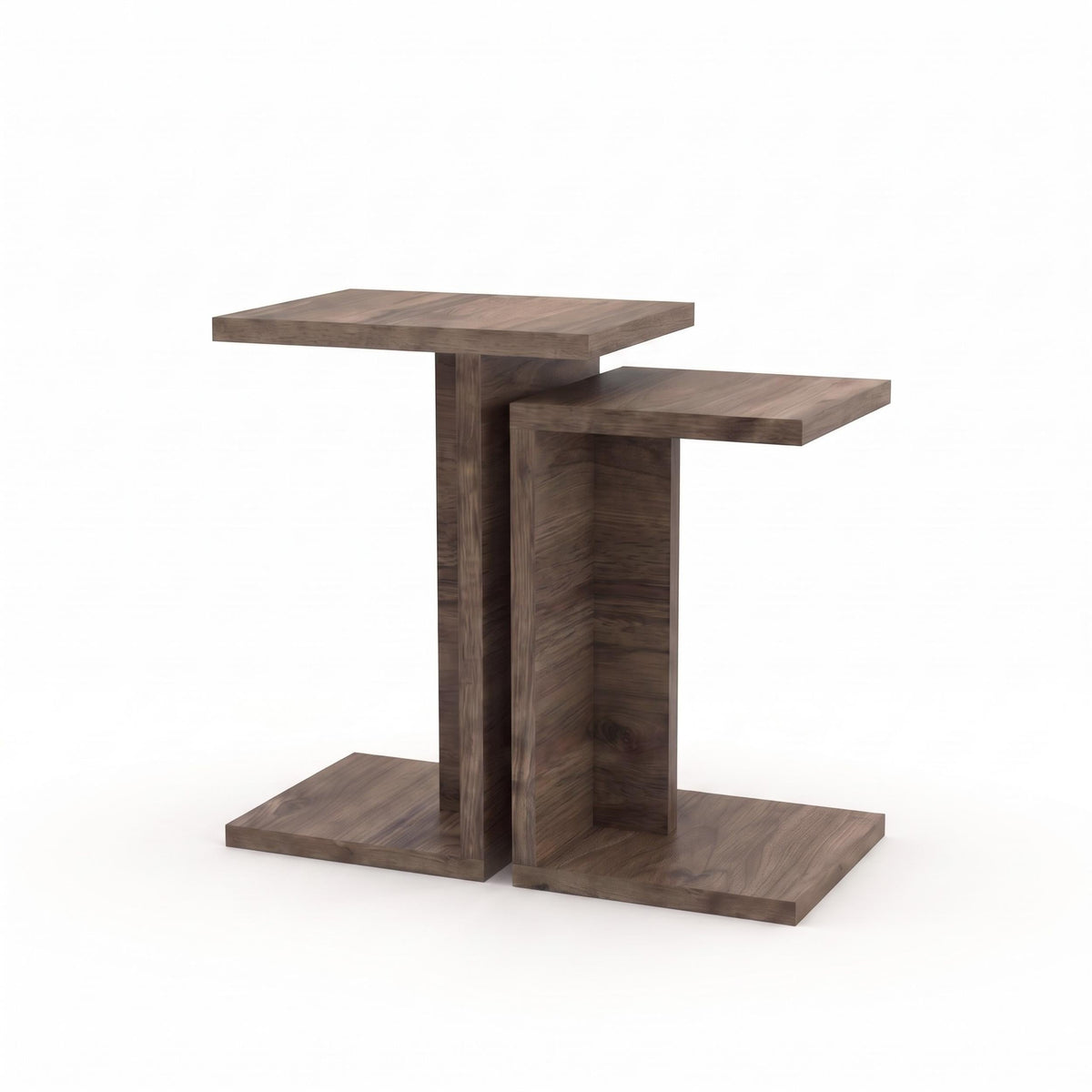 Lot de 2 tables d'appoint en C Nero