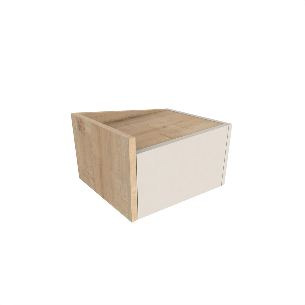Table de chevet flottante Diago avec tiroir et étagère supérieure - Gauche