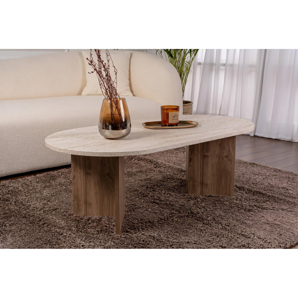 Table basse ovale Sable 119 x 60 cm