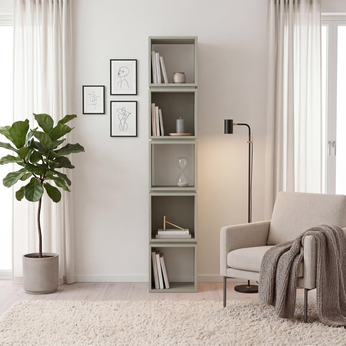Étagère de présentation haute multi-moderne 167 cm