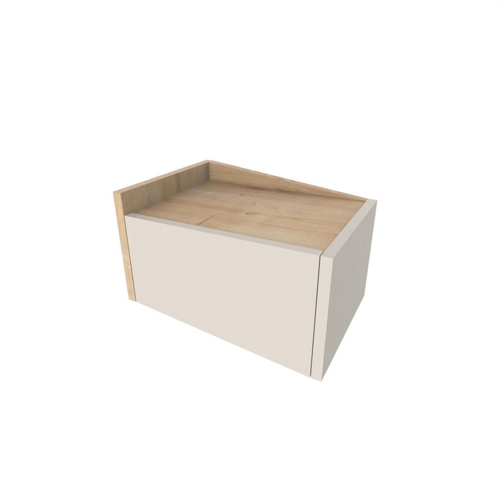 Table de chevet flottante Diago avec tiroir et étagère supérieure - Gauche