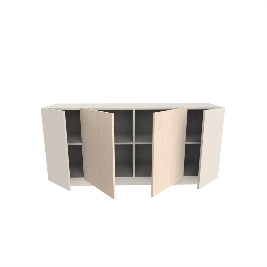 Console Victor 4 Portes Grès Chêne Sonoma Blanc 170 x 42.1 x 80.3 cm