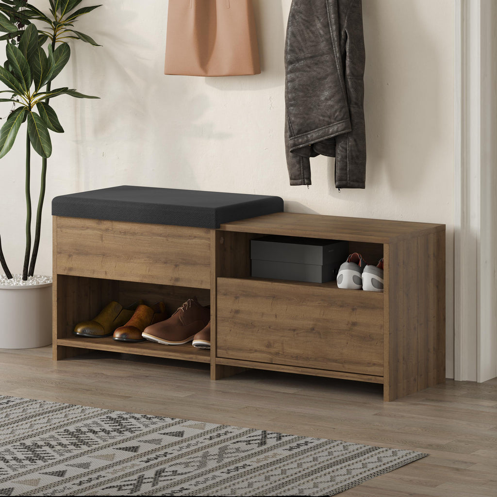 Banc à chaussures Filux – Banc de couloir moderne avec rangement