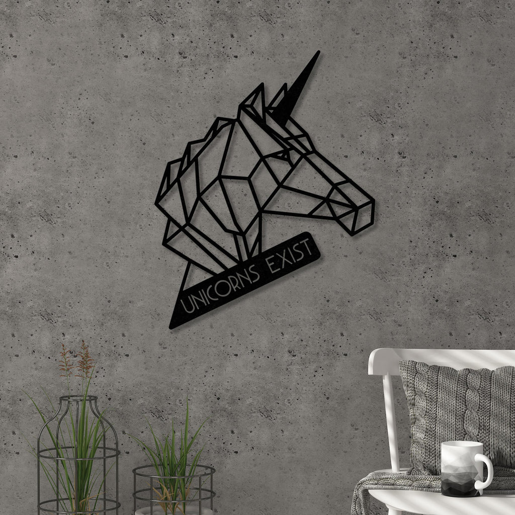 Décoration murale en métal - N° 9 Licorne
