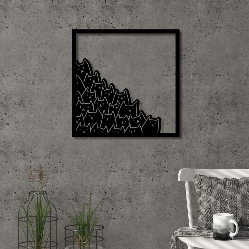 Décoration Murale en Métal - n°10 Miaou