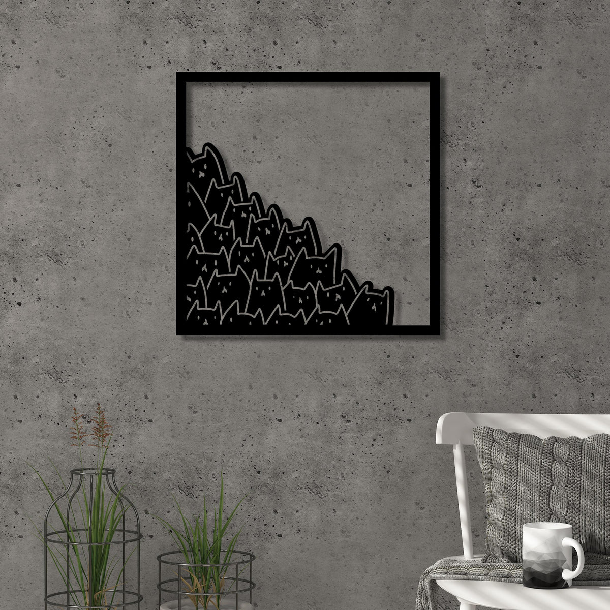 Décoration Murale en Métal - n°10 Miaou