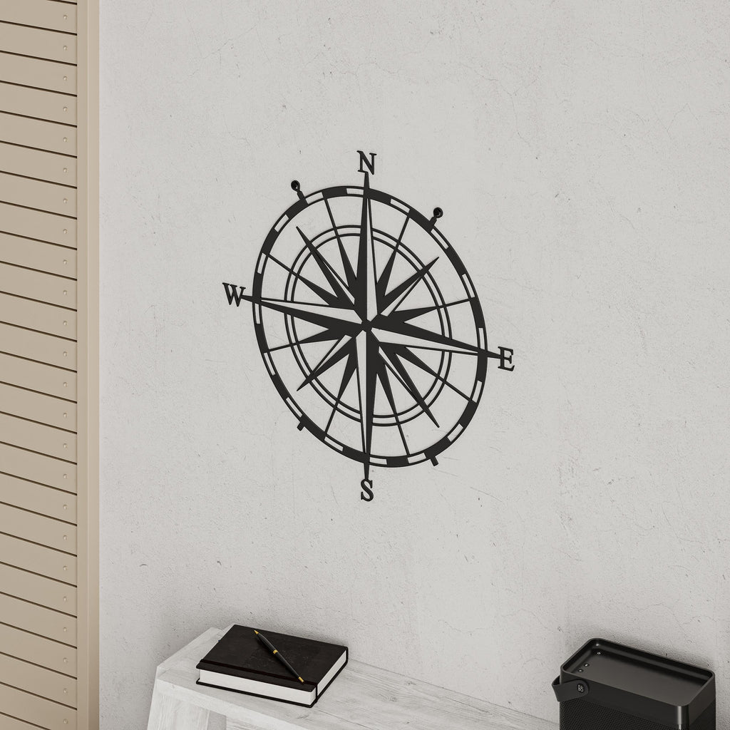 Décoration murale en métal - N° 23 Boussole