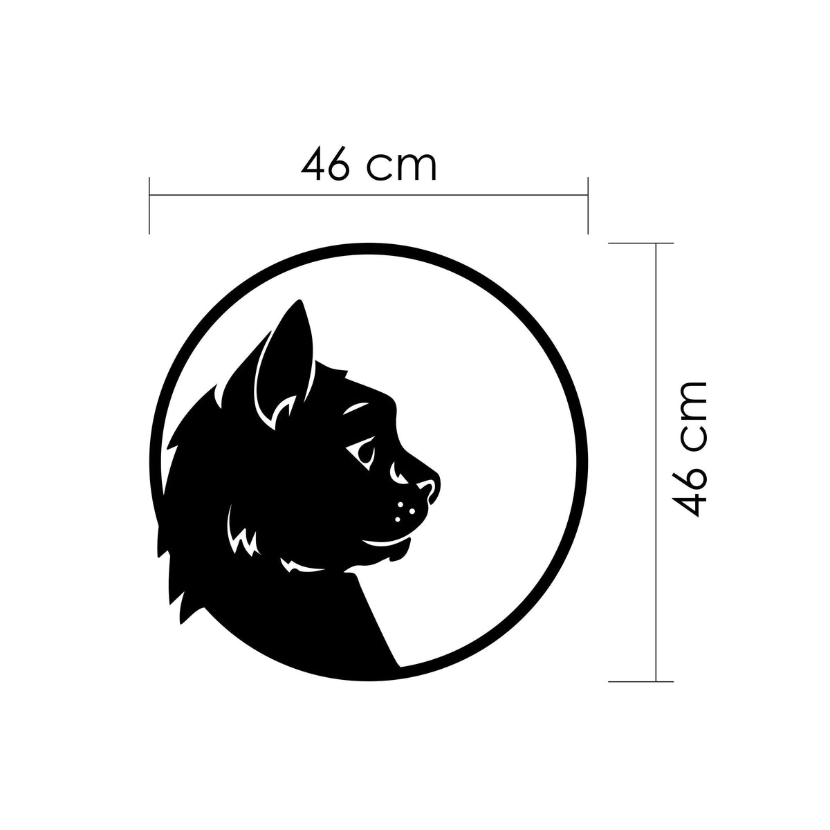 Décoration murale en métal - N°24 Profil de chat
