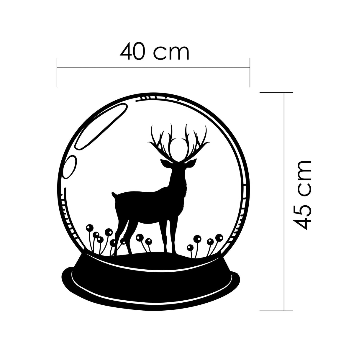 Décoration murale en métal - Cerf n° 25