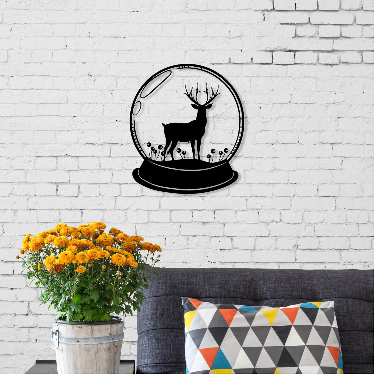 Décoration murale en métal - Cerf n° 25