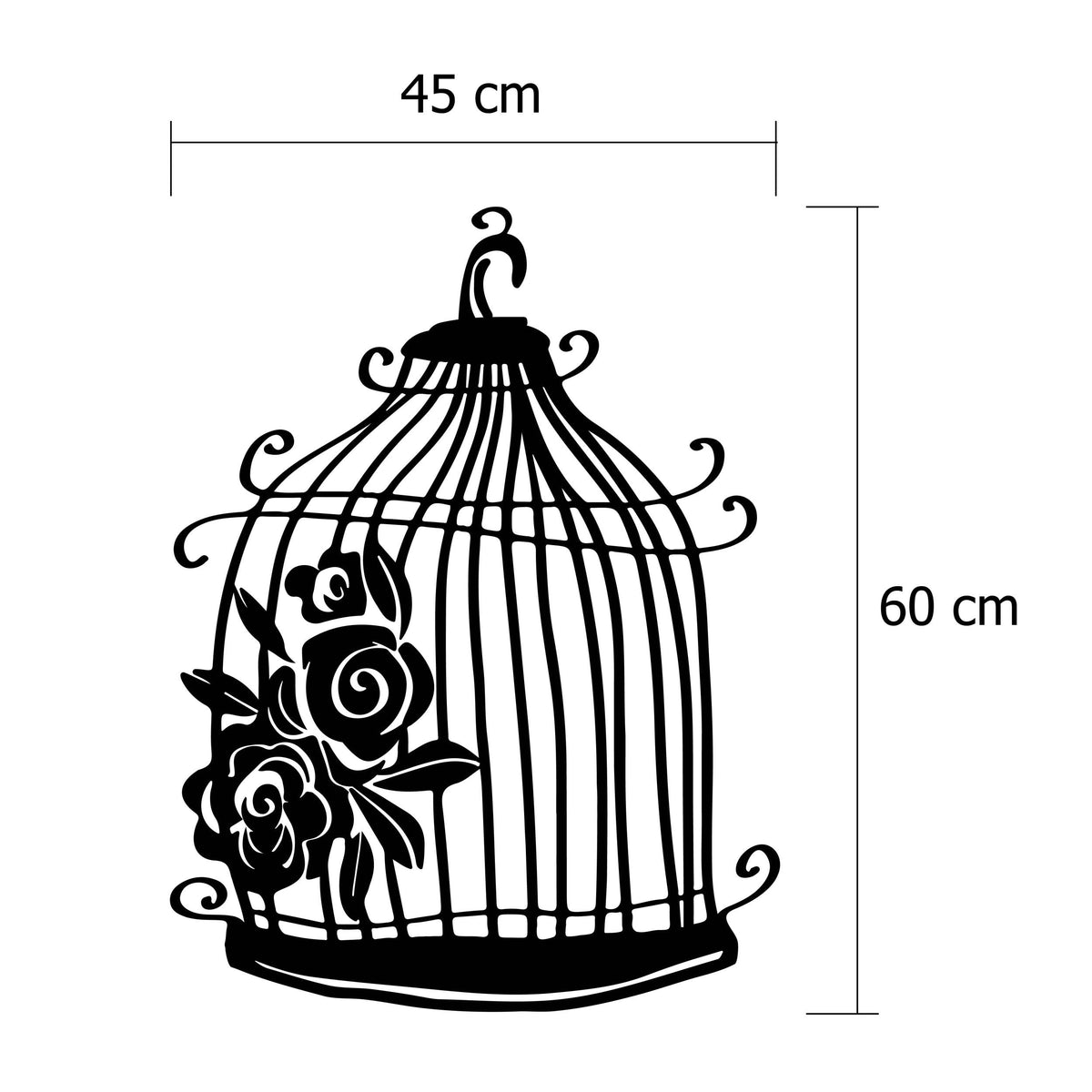 Cage décorative en métal - no:33
