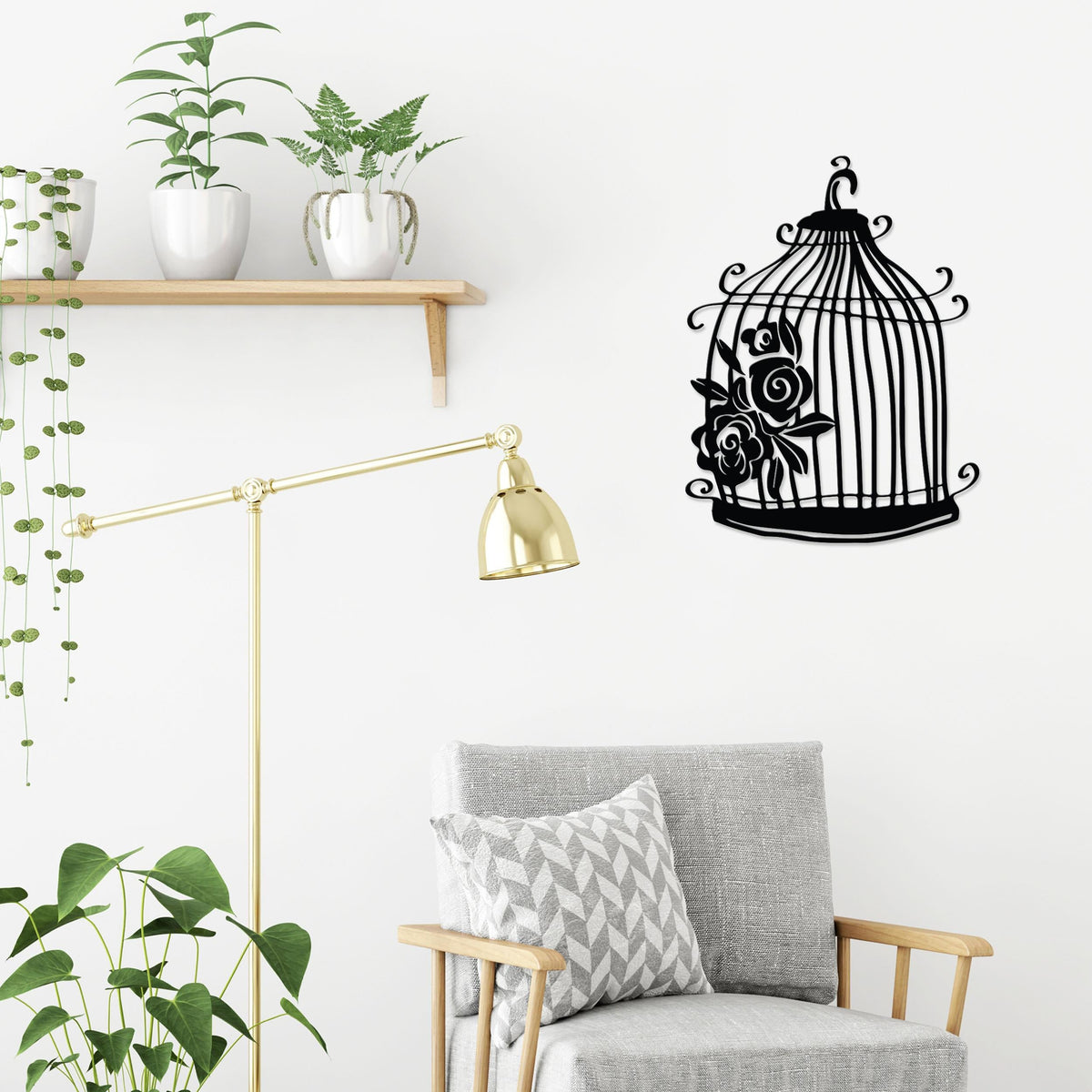 Cage décorative en métal - no:33
