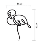Décoration murale en métal - N° 37 Flamant rose