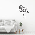 Décoration murale en métal - N° 37 Flamant rose