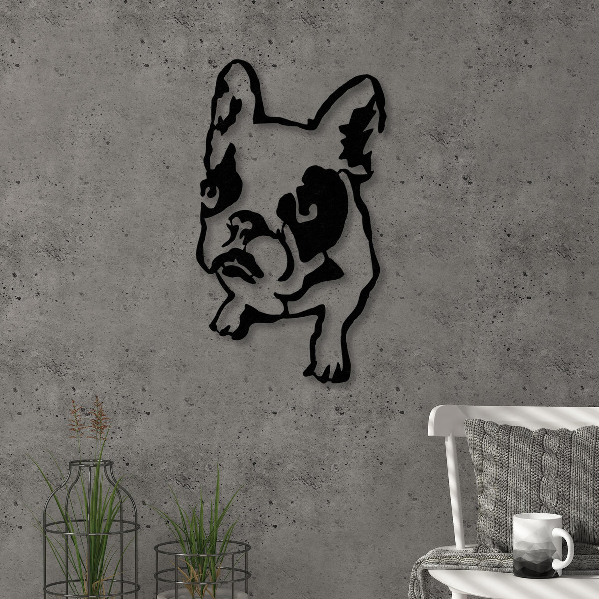 Décoration murale en métal - Dogo n°1