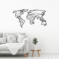 Décoration murale en métal - N° 41 Carte du monde