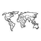 Décoration murale en métal - N° 41 Carte du monde