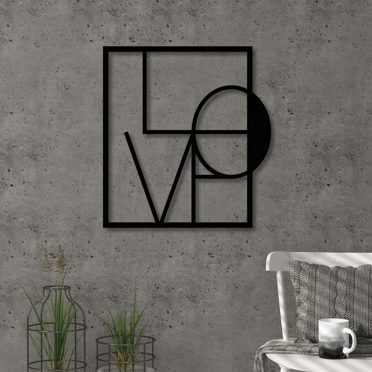 Décoration Murale en Métal-n°5 Amour