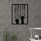 Décoration murale en métal - N°7 rayures