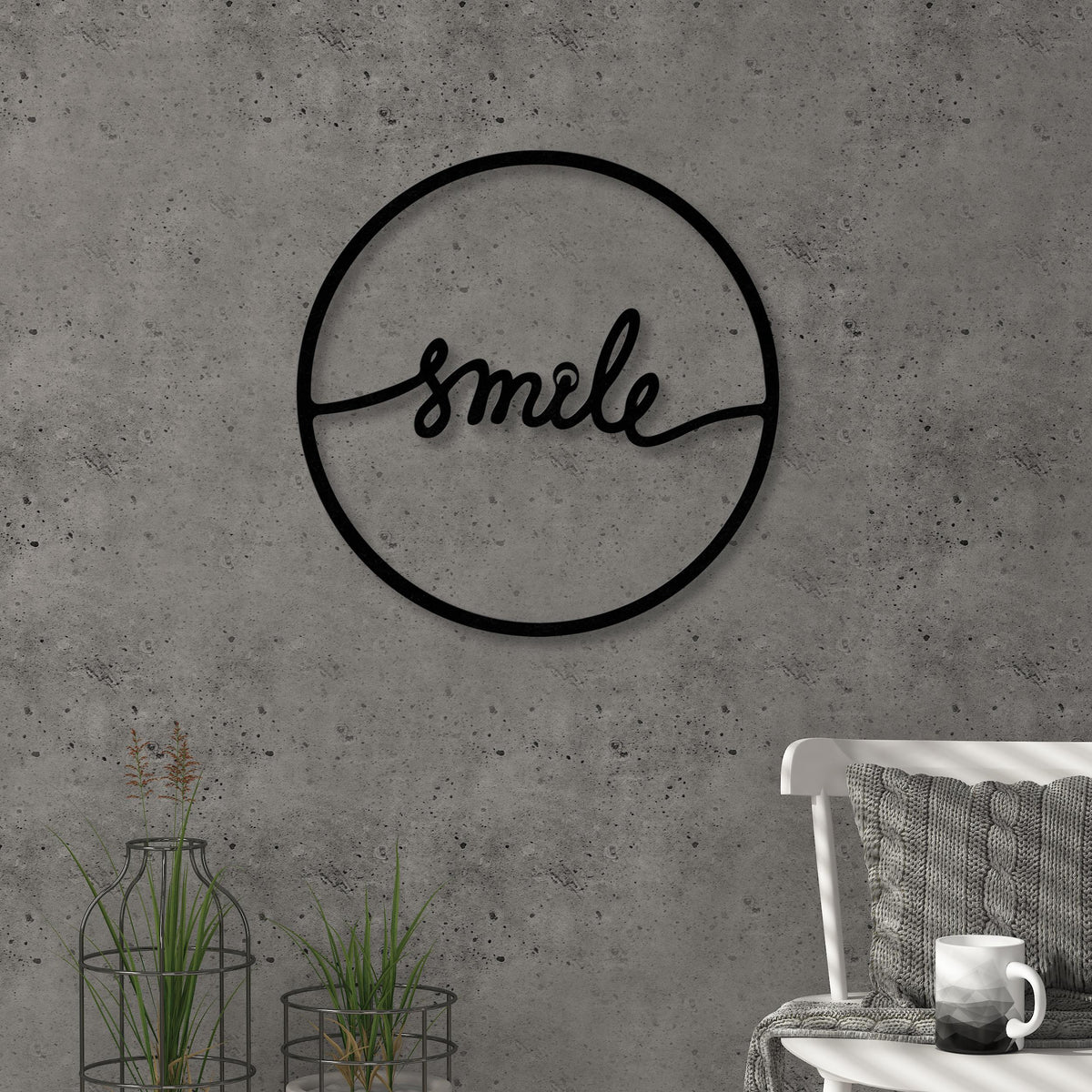 Décoration Murale en Métal-n°8 Sourire