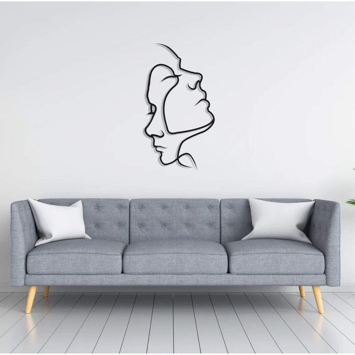 Décoration murale en métal - Two Face 75x42 cm
