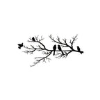 Décoration murale en métal - Oiseaux sur la branche 120x55 cm