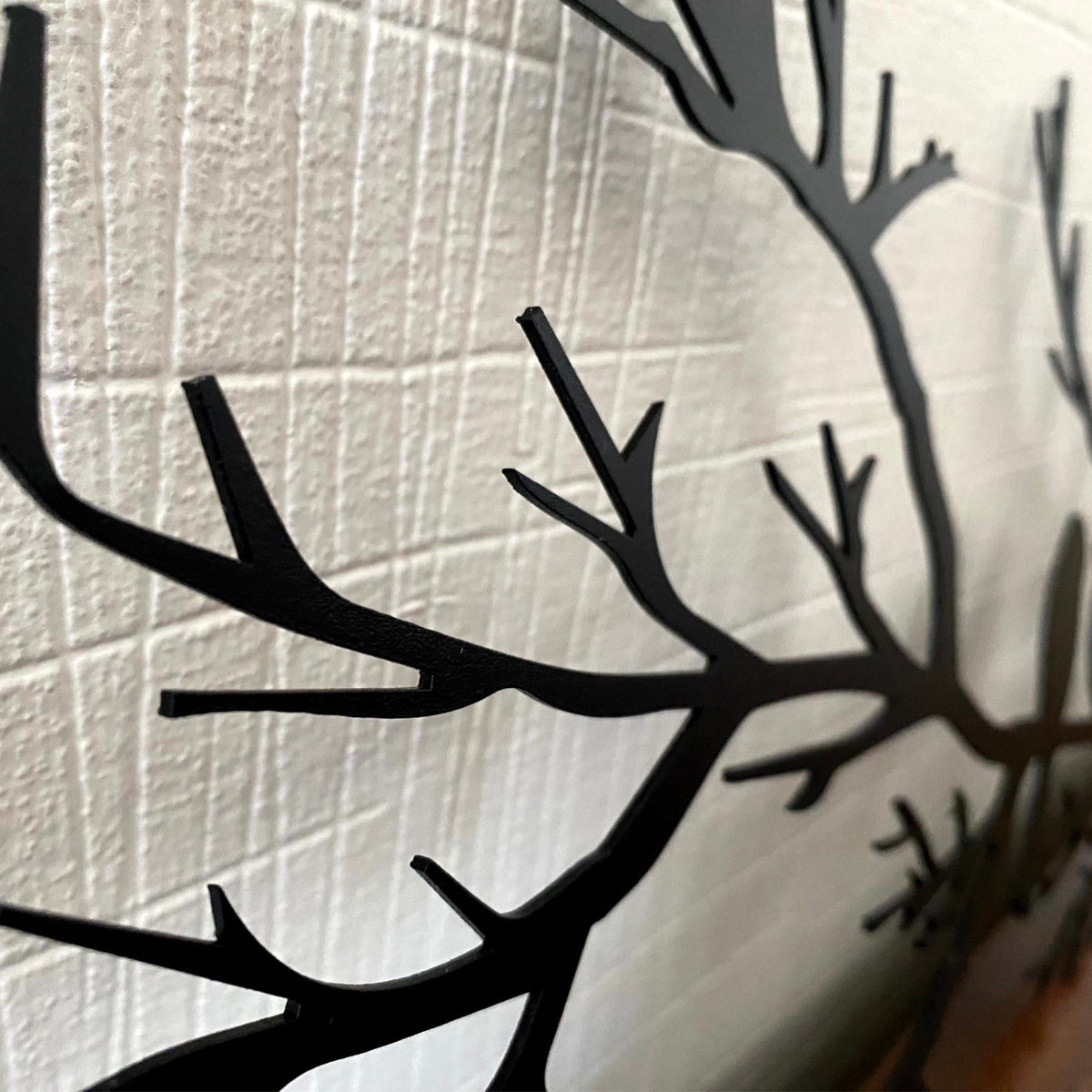 Décoration murale en métal - Oiseaux sur la branche 120x55 cm