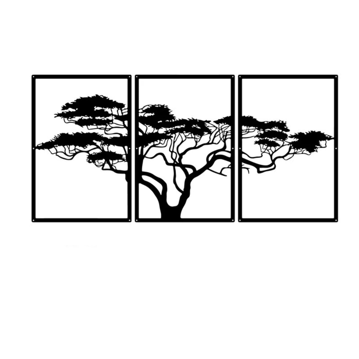 Décoration murale métallique - Arbre africain 120x60cm