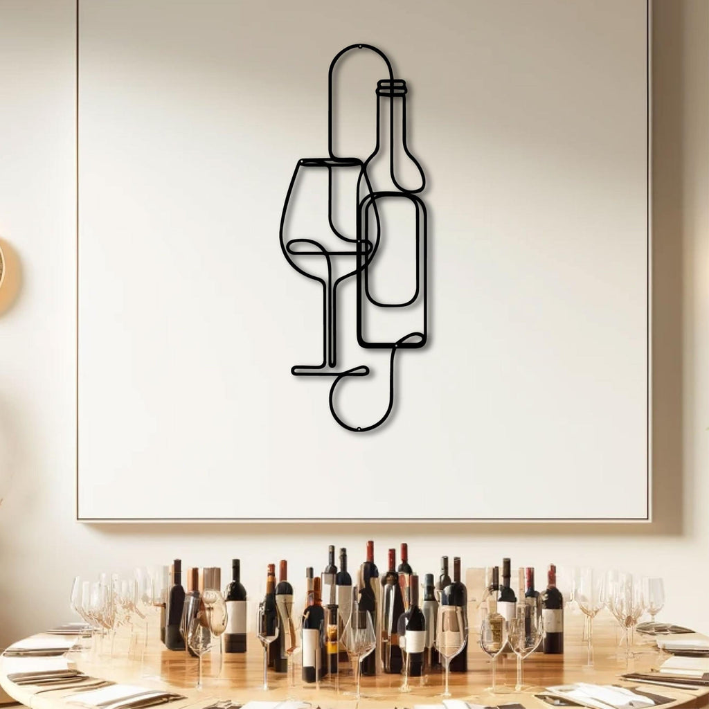 Décoration Murale Métal - Vin 75cm