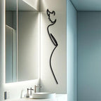 Décoration murale en métal - Élégance minimaliste 120 cm