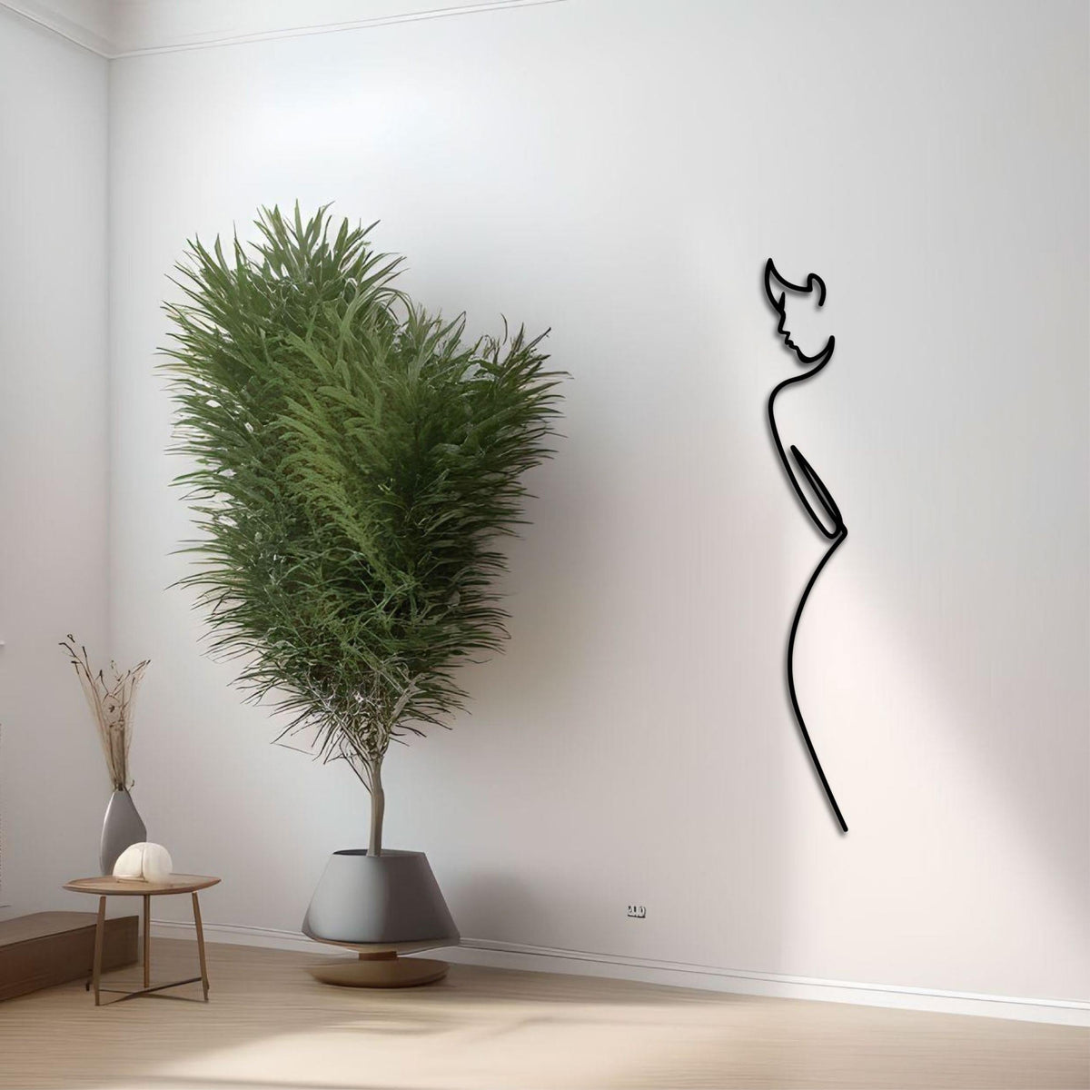 Décoration murale en métal - Élégance minimaliste 120 cm