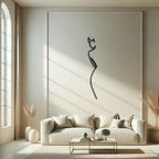 Décoration murale en métal - Élégance minimaliste 120 cm