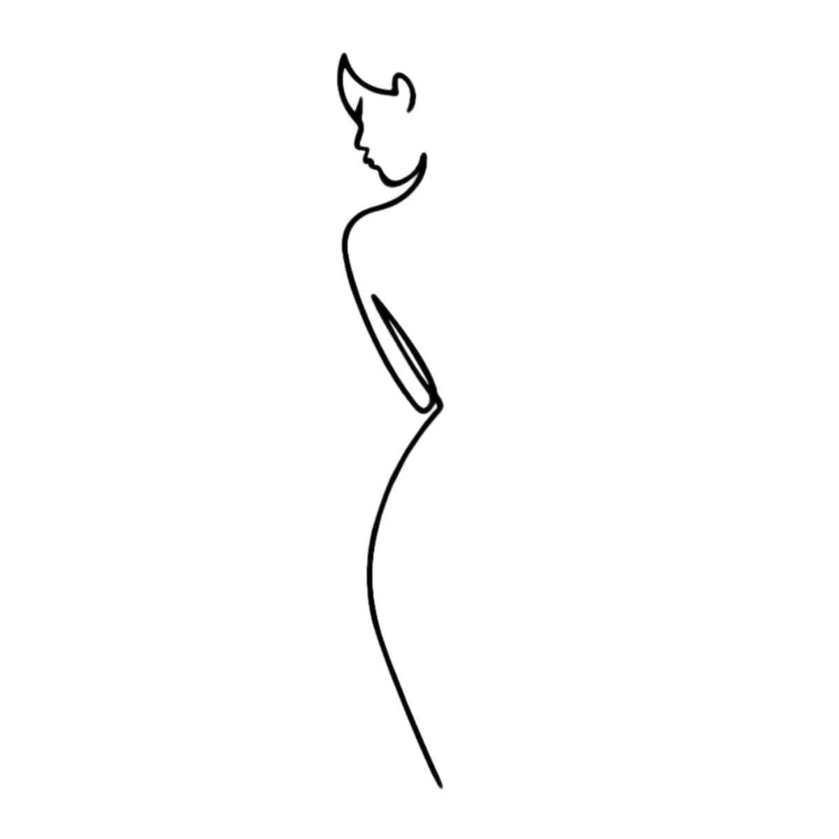 Décoration murale en métal - Élégance minimaliste 120 cm