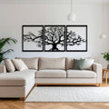 Déco murale métal - Triptyque Platanus 60 cm