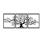 Déco murale métal - Triptyque Platanus 60 cm