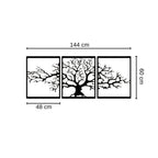Déco murale métal - Triptyque Platanus 60 cm