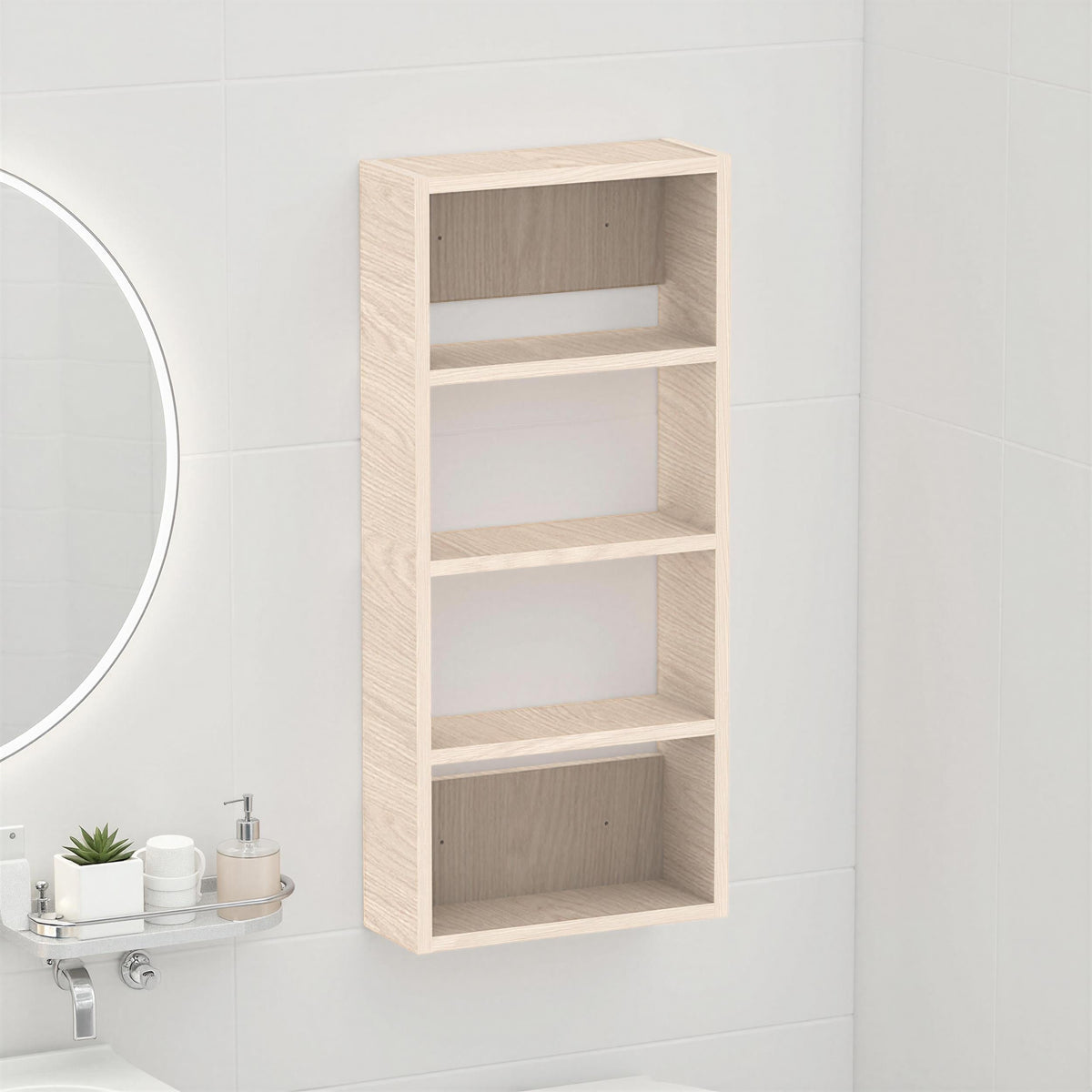 Rafina Armoire murale polyvalente / Armoire de salle de bain 4 étagères