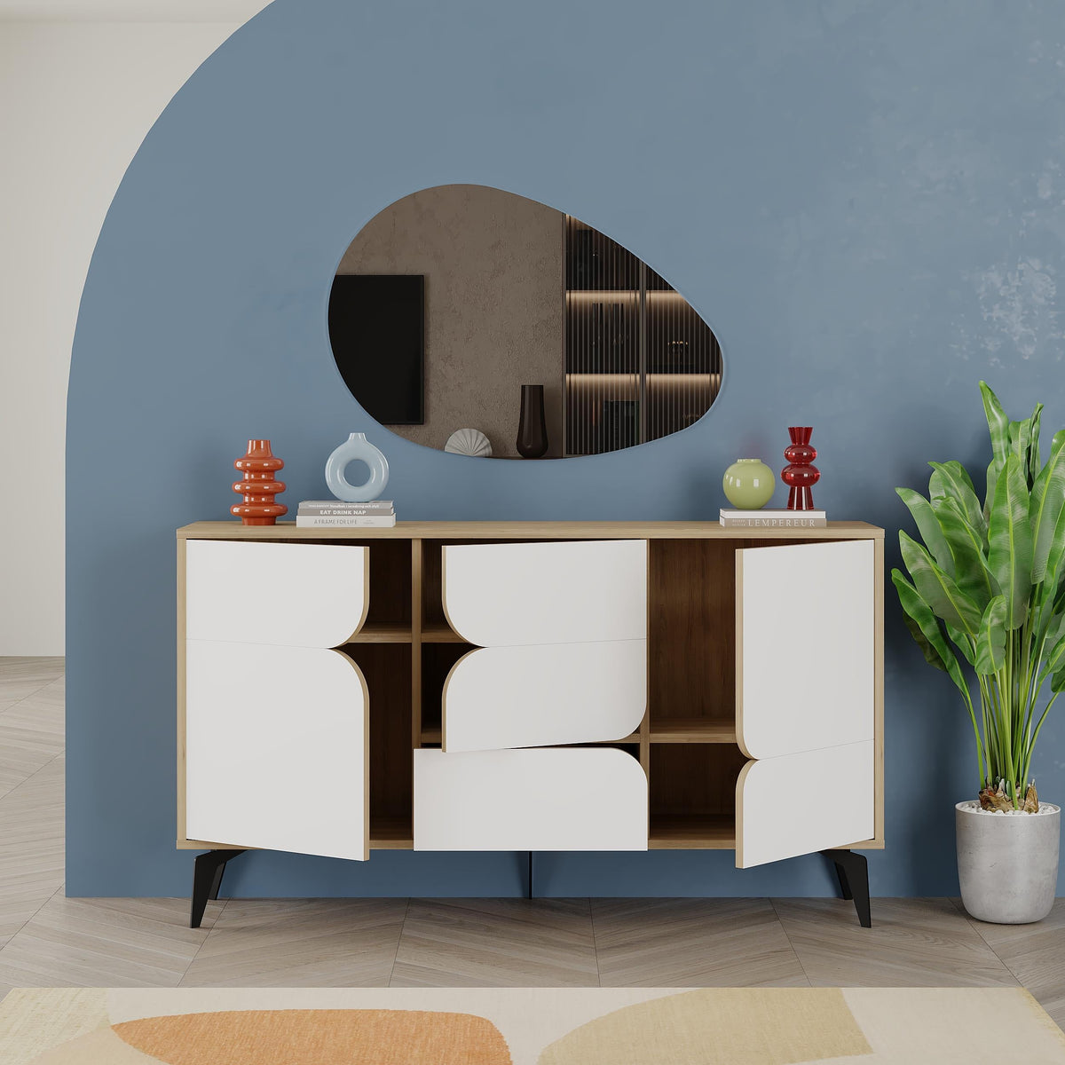 Console Spark - 3 Portes - 35 x 140 x 79,3 cm