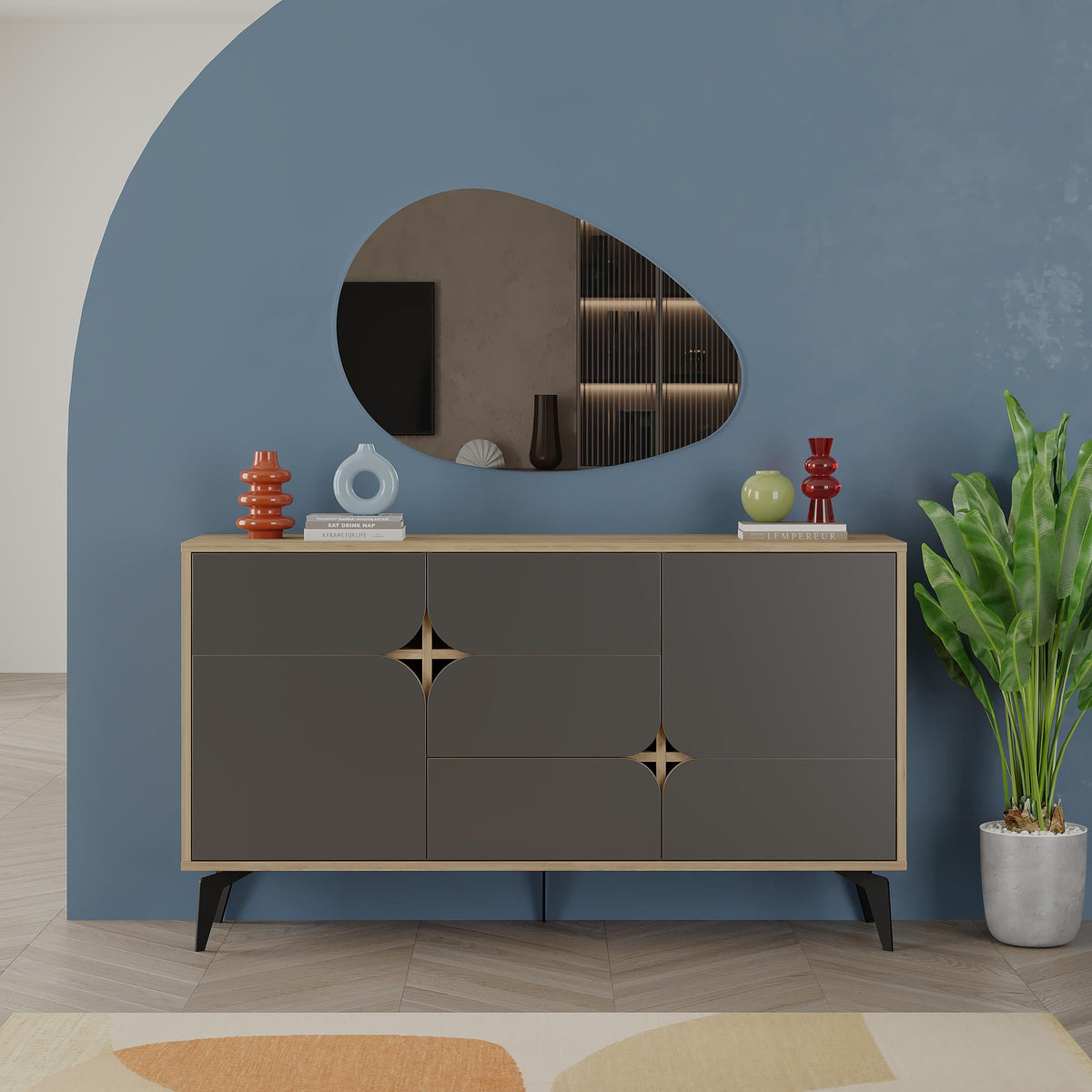 Console Spark - 3 Portes - 35 x 140 x 79,3 cm
