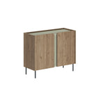 Buffet Norm 2 portes Chêne naturel-Grès 100 x 40,5 x 82,9 cm